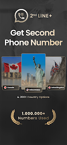 2nd Line+ Phone Number & eSIM